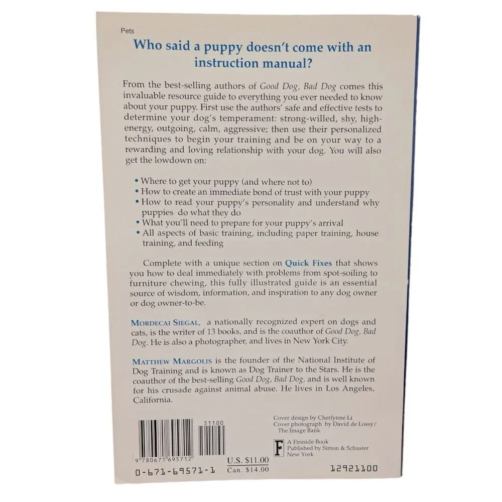 Book I Just Got a Puppy, What Do I Do? Mordecai Siegal